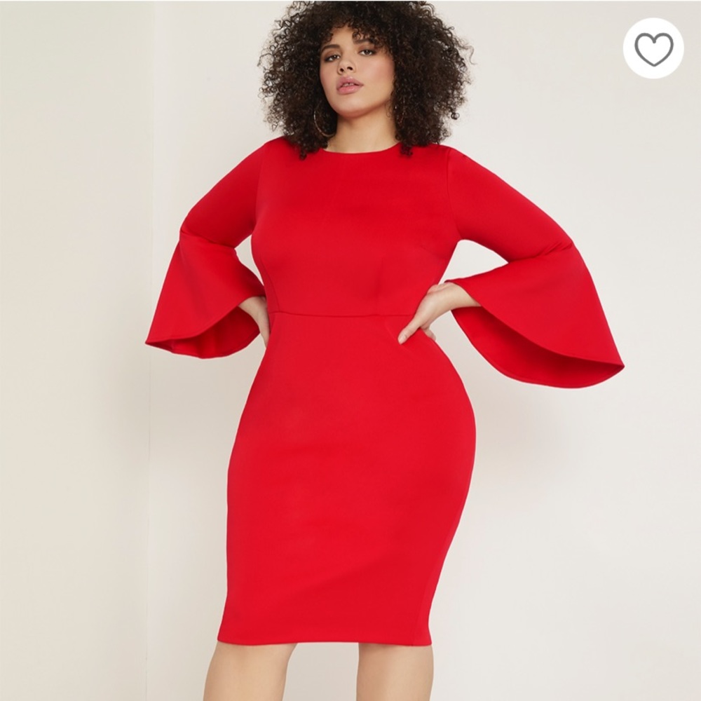 Plus size red dress